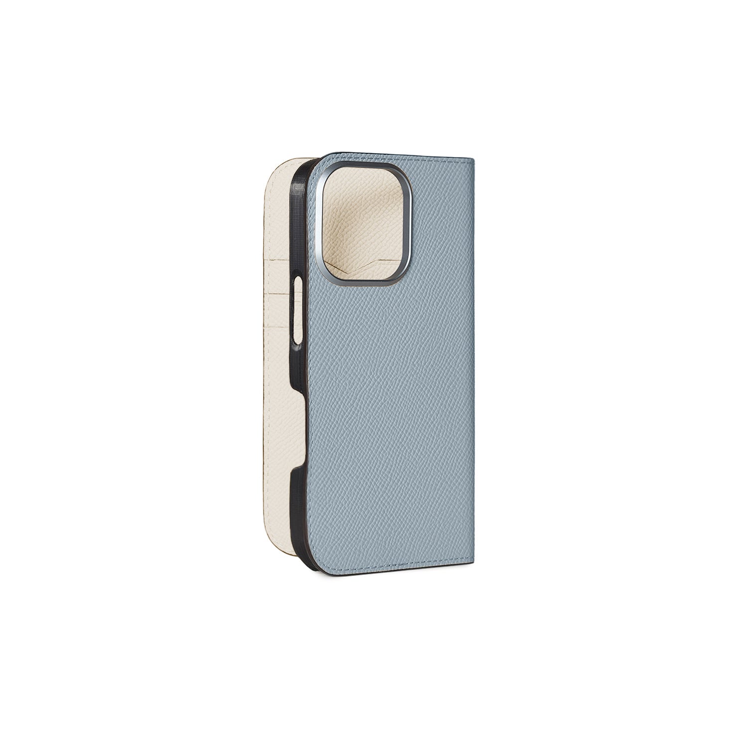 iPhone 16 Pro Diary Case Nobile Leather (Blue Lin × White)