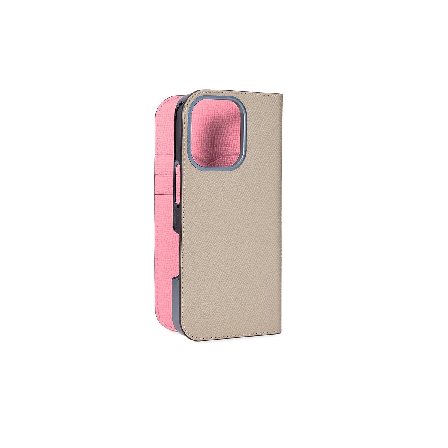 iPhone 16 Pro Diary Case Nobile Leather (Greige × Icicle Pink)
