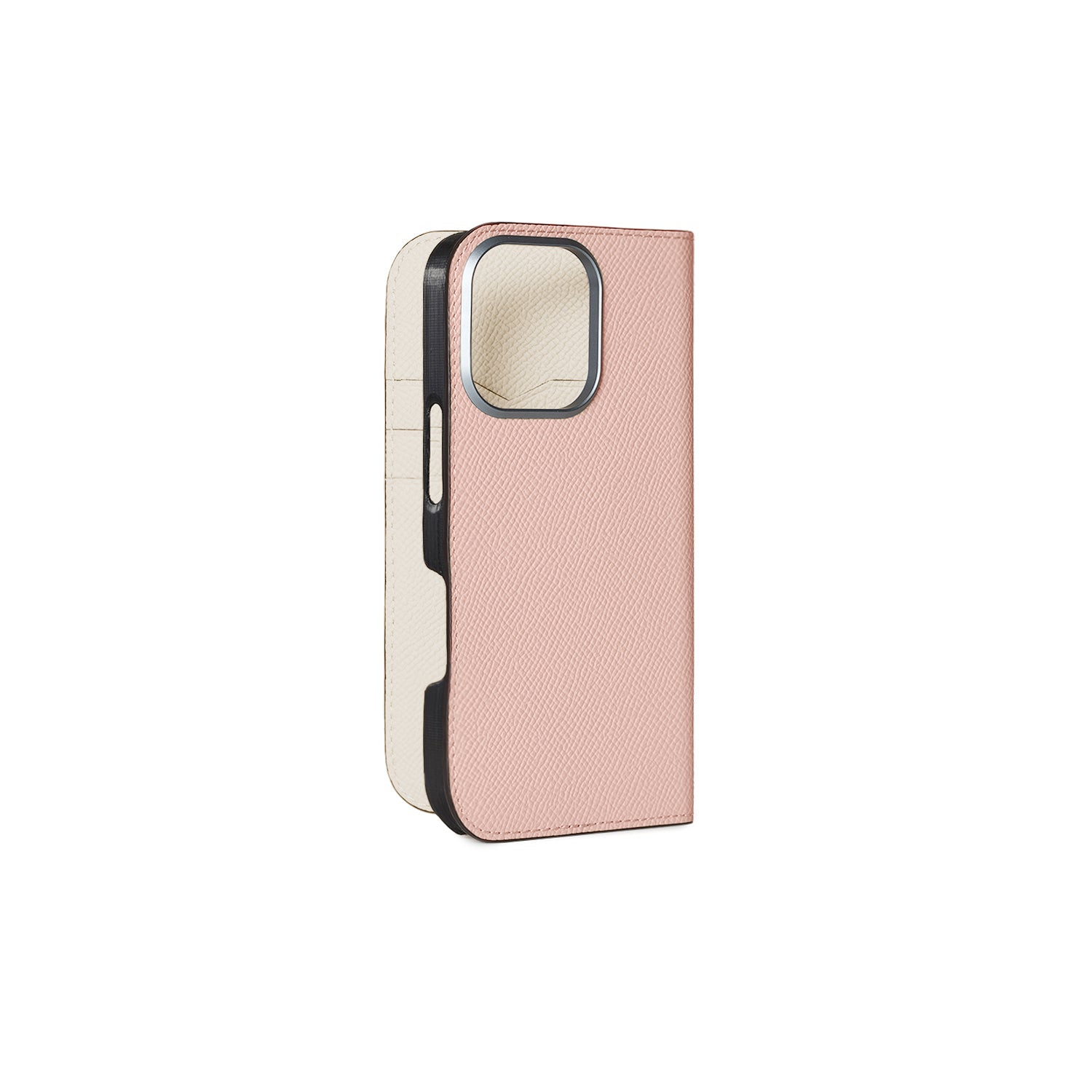 iPhone 16 Pro Diary Case Nobile Leather (Shell Pink × White)