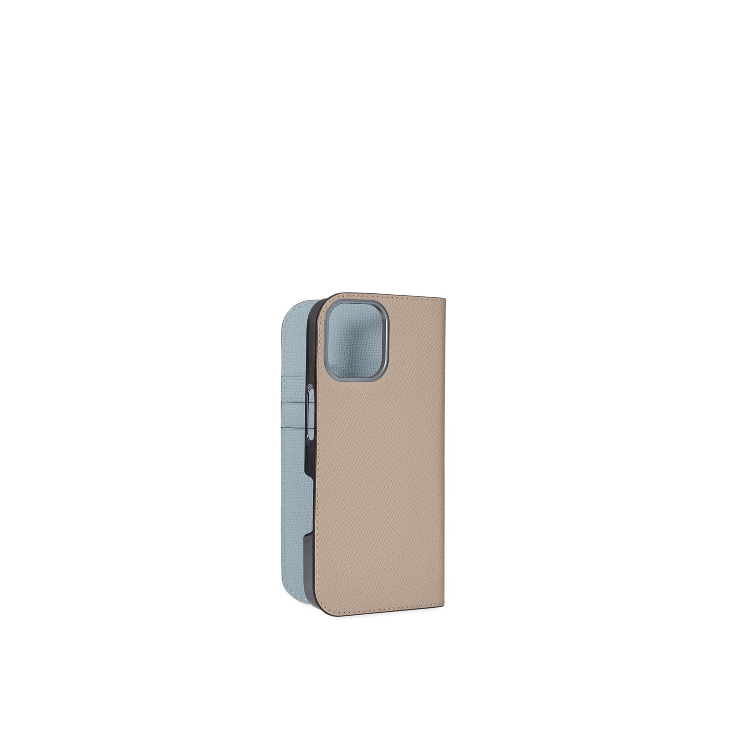 iPhone 17 Diary Case Nobile Leather (Greige × Blue Lin)