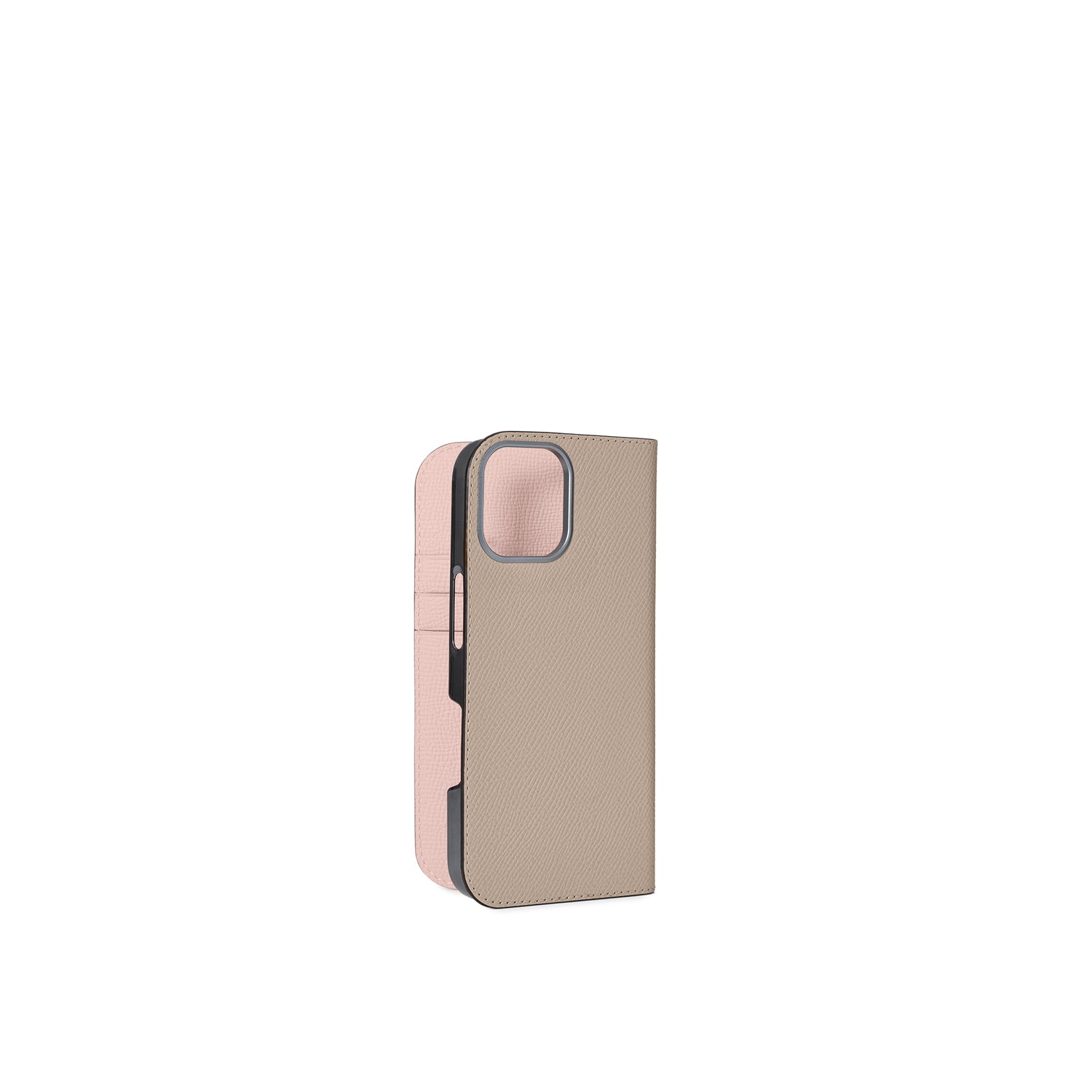 iPhone 17 Diary Case Nobile Leather (Greige × Shell Pink)