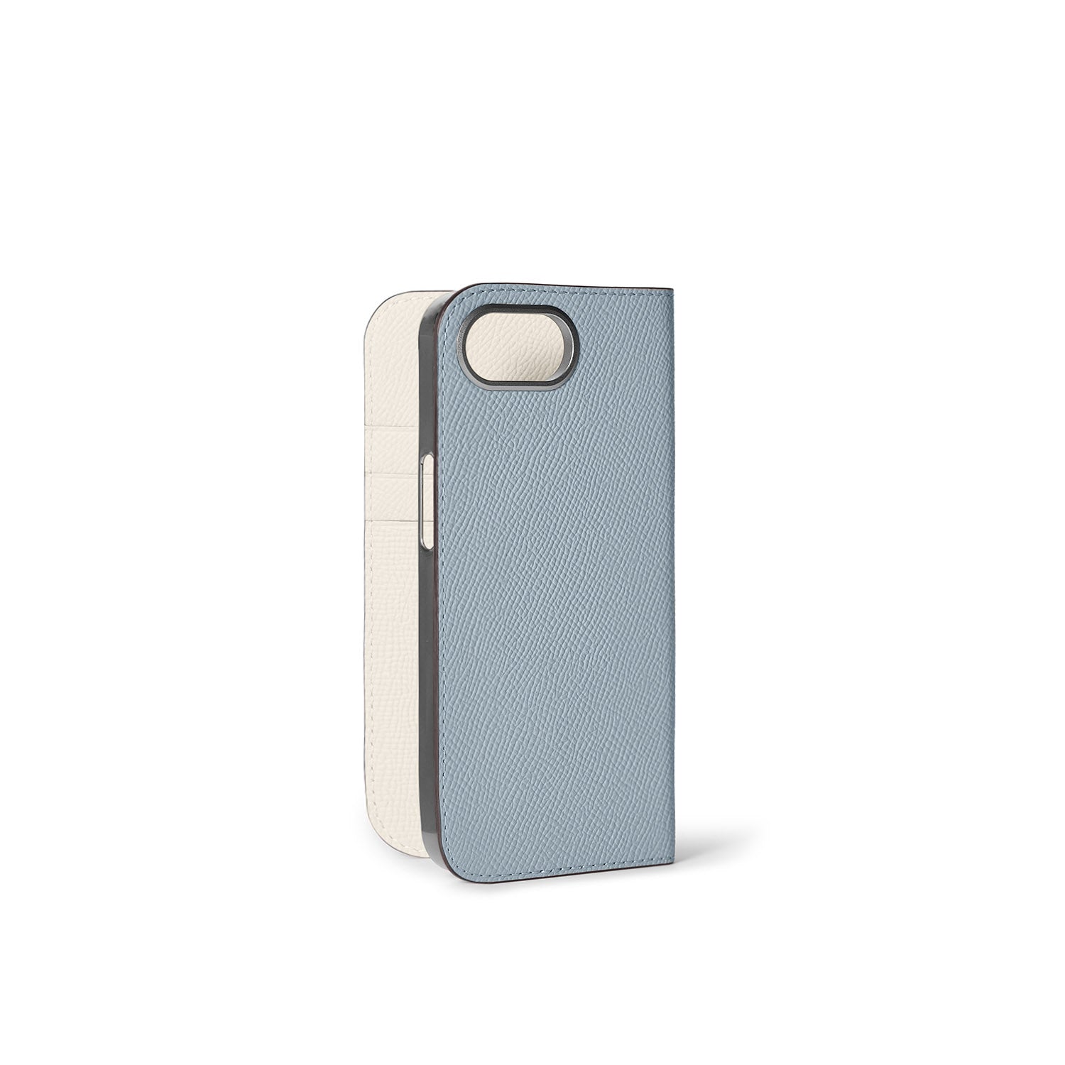 iPhone 16e Diary Case Nobile Leather (Blue Lin × White)