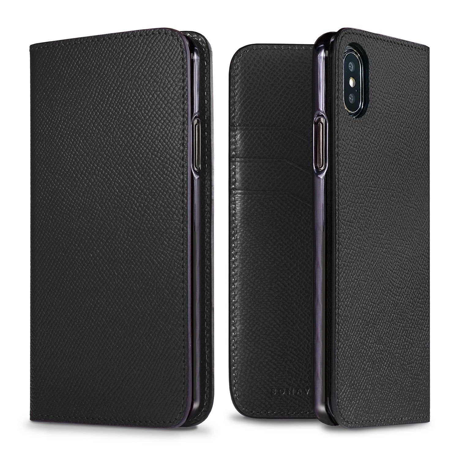 iPhone X / Xs Diary Case Nobile Leather (Black)