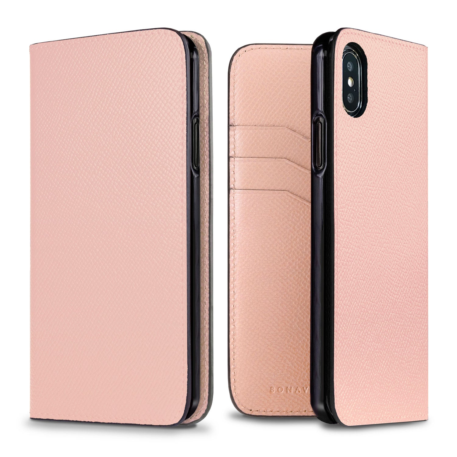iPhone X / Xs Diary Case Nobile Leather (Shell Pink)
