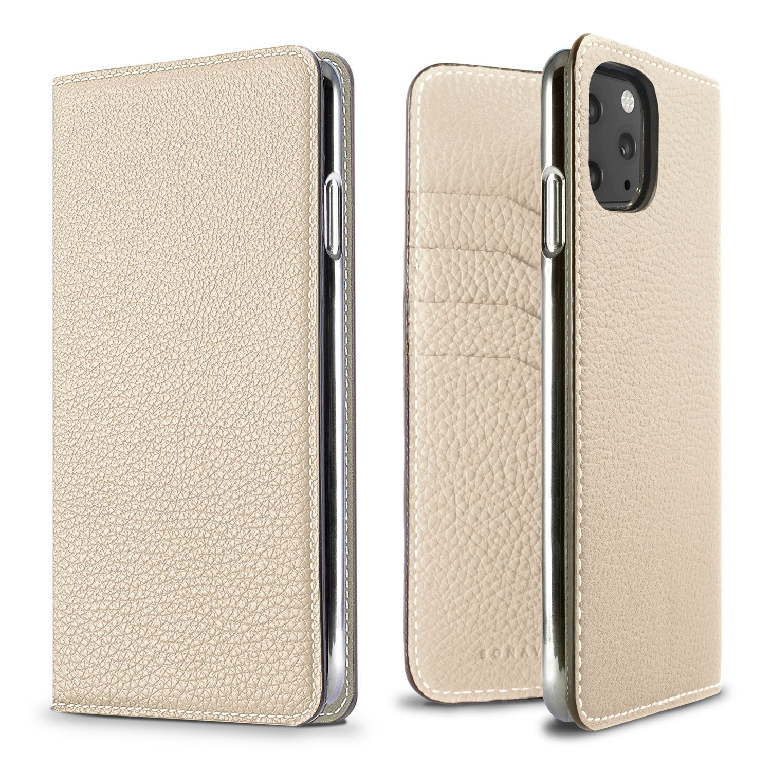 iPhone 11 Pro Max Diary Case Shrink Leather (Ivory)