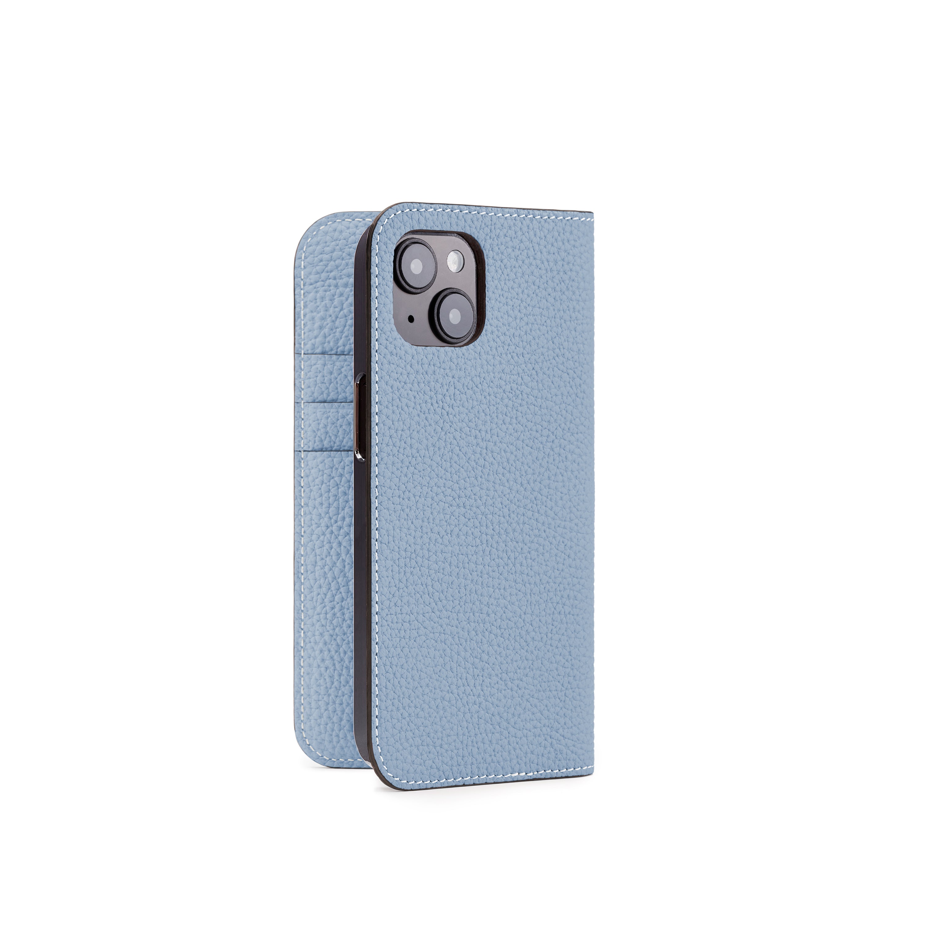 iPhone 14 Diary Case Bottalato Leather (Ice Blue)
