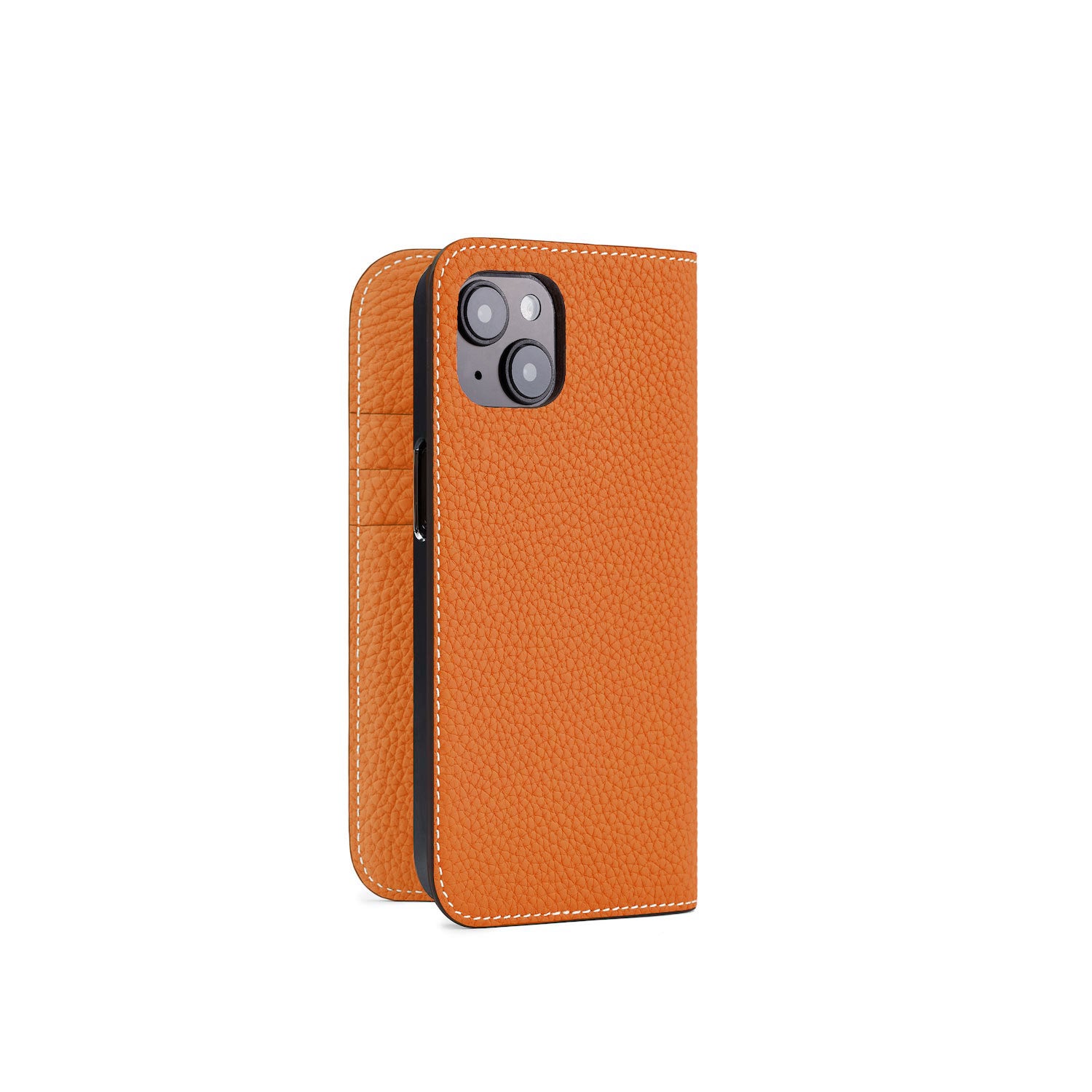 iPhone 14 Diary Case Bottalato Leather (Orange)
