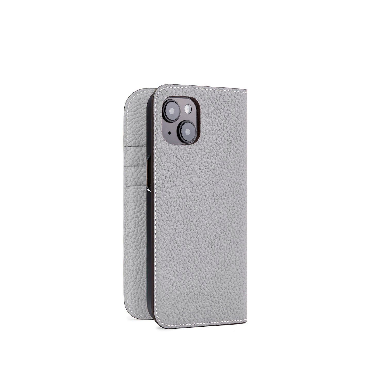 iPhone 14 Diary Case Bottalato Leather (True Gray)