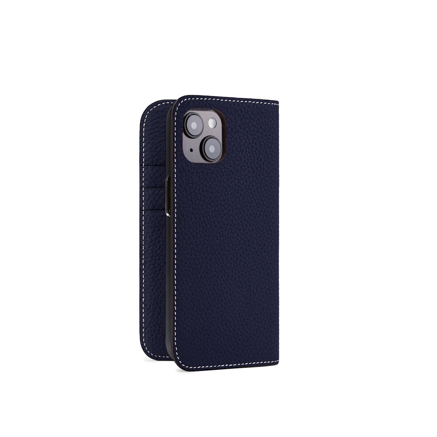 iPhone 15 Diary Case Bottalato Leather (Navy)