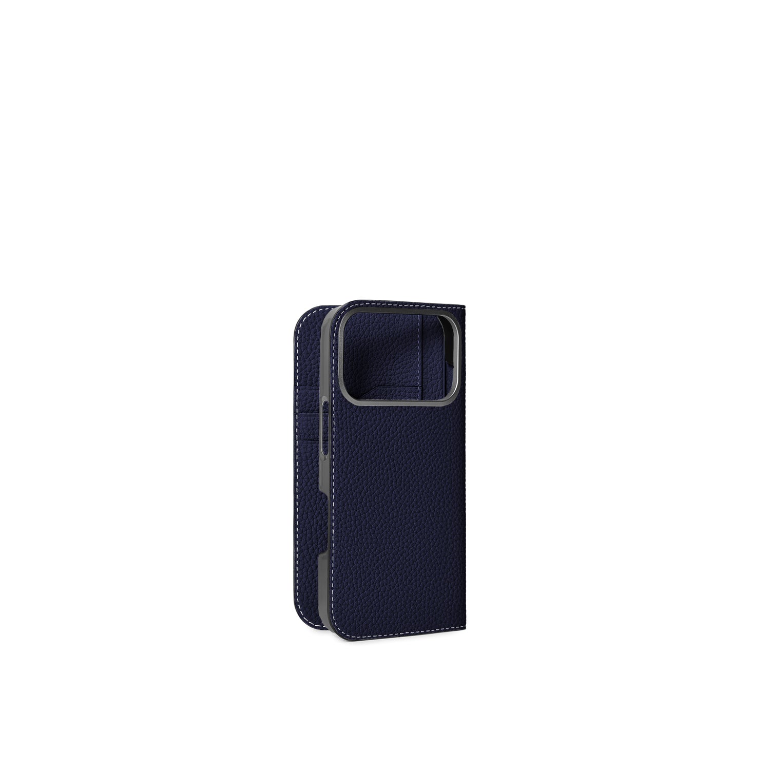 iPhone 17 Pro Diary Case Shrink Leather (Navy)