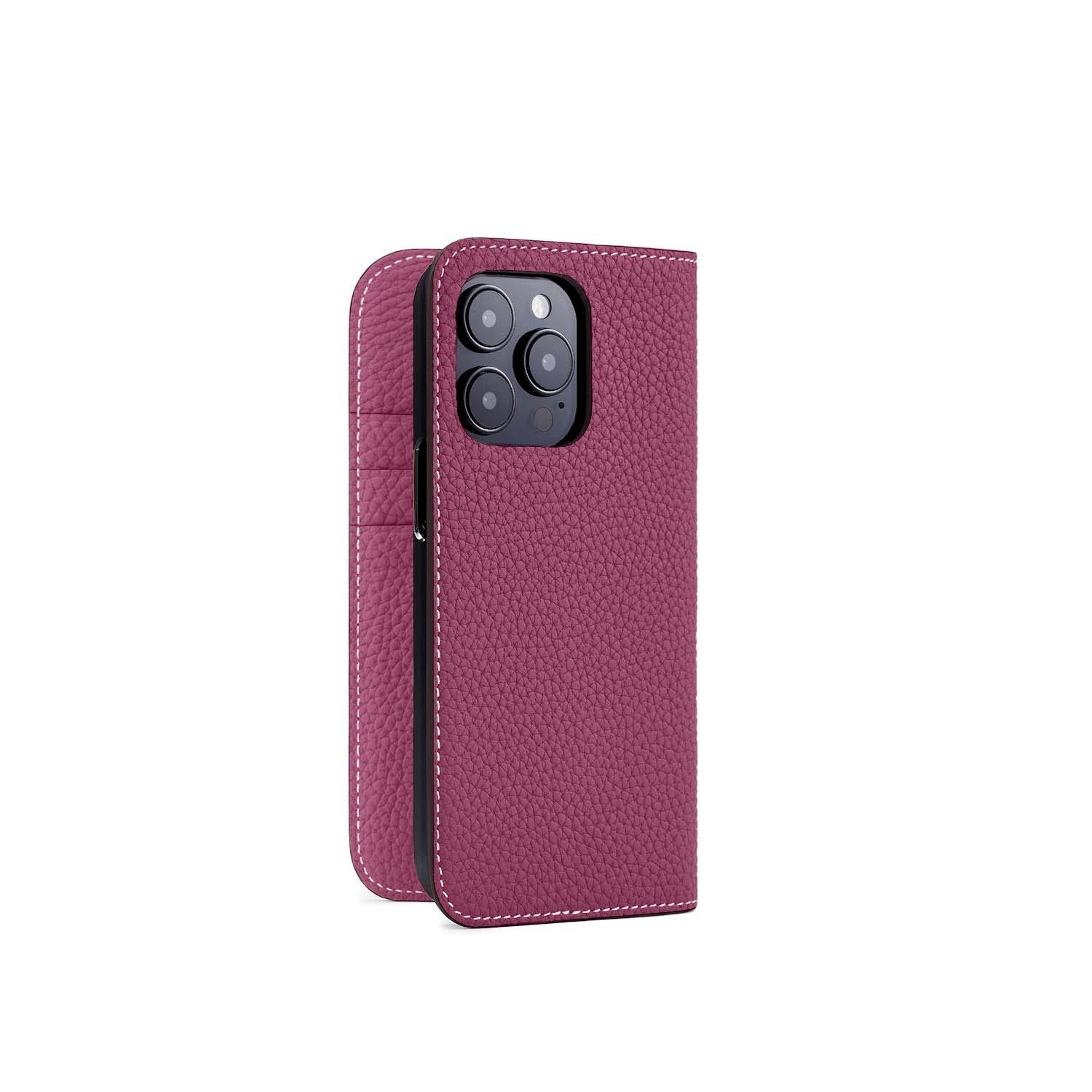 iPhone 15 Pro Diary Case Shrink Leather (Anemone Purple)