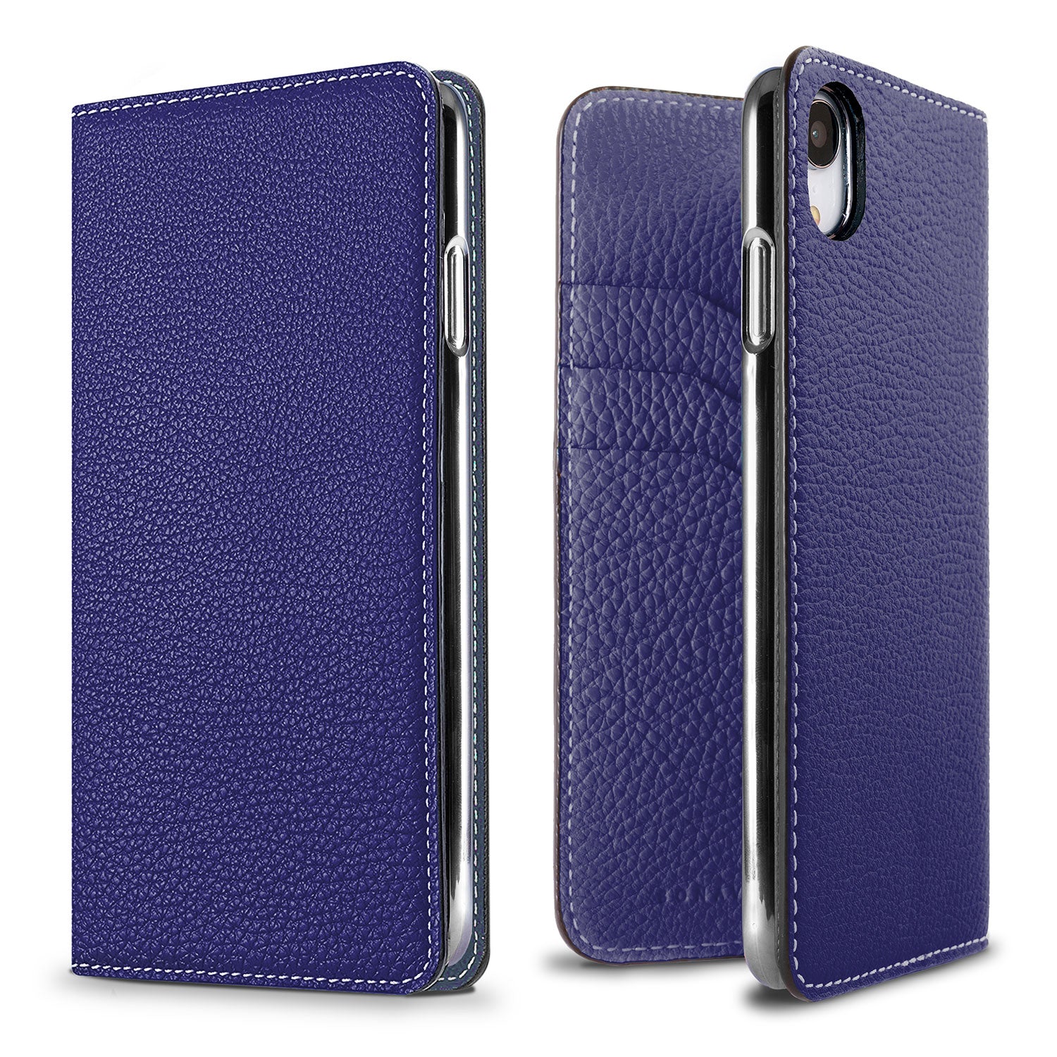 iPhone XR Diary Case Shrink Leather (Electric Blue)
