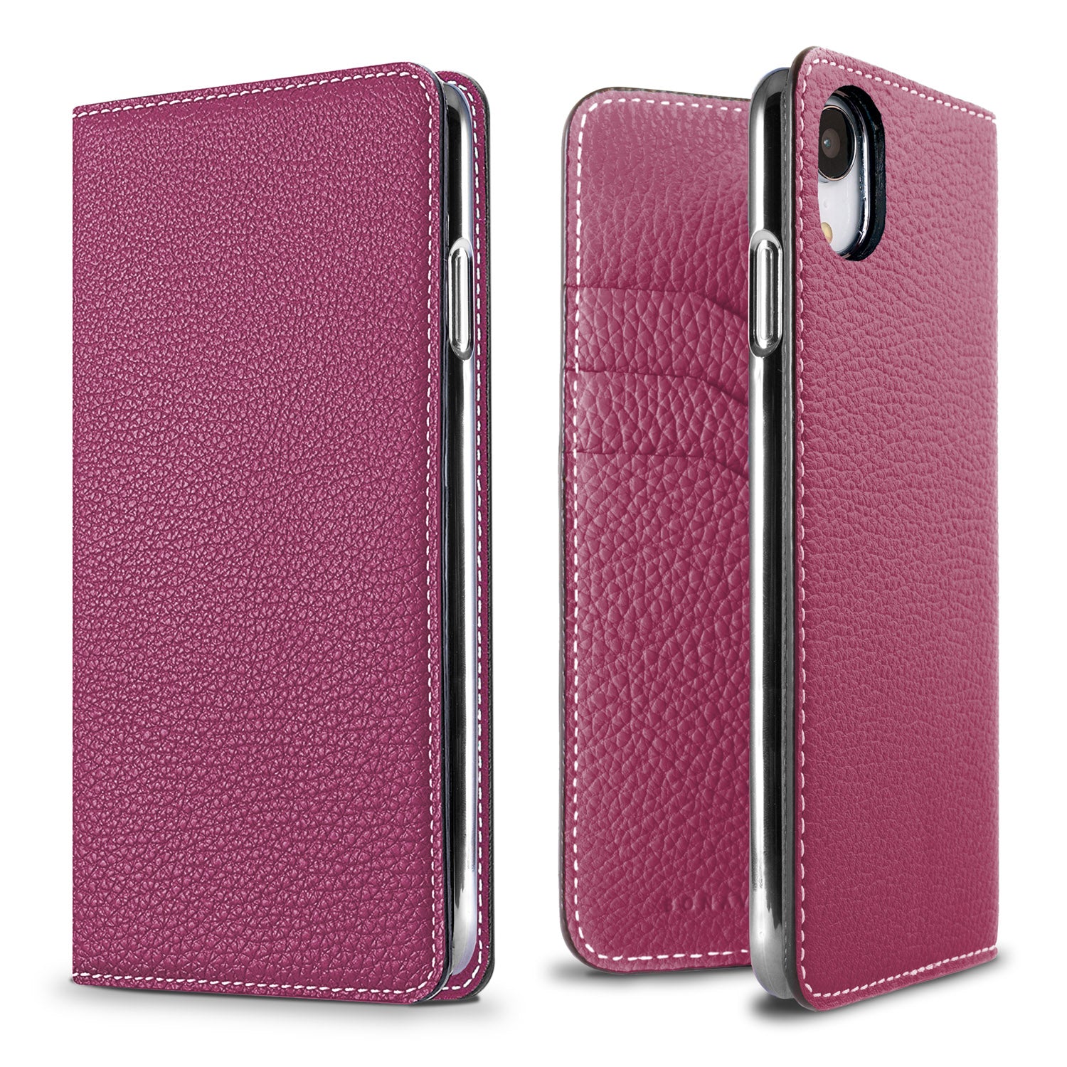 iPhone XR Diary Case Shrink Leather (Anemone Purple)