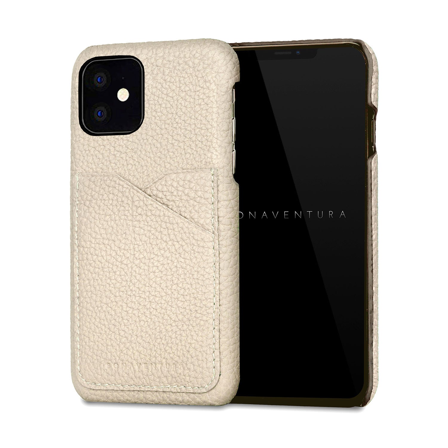 iPhone 11 Back Cover Case Shrink Leather (Ivory)