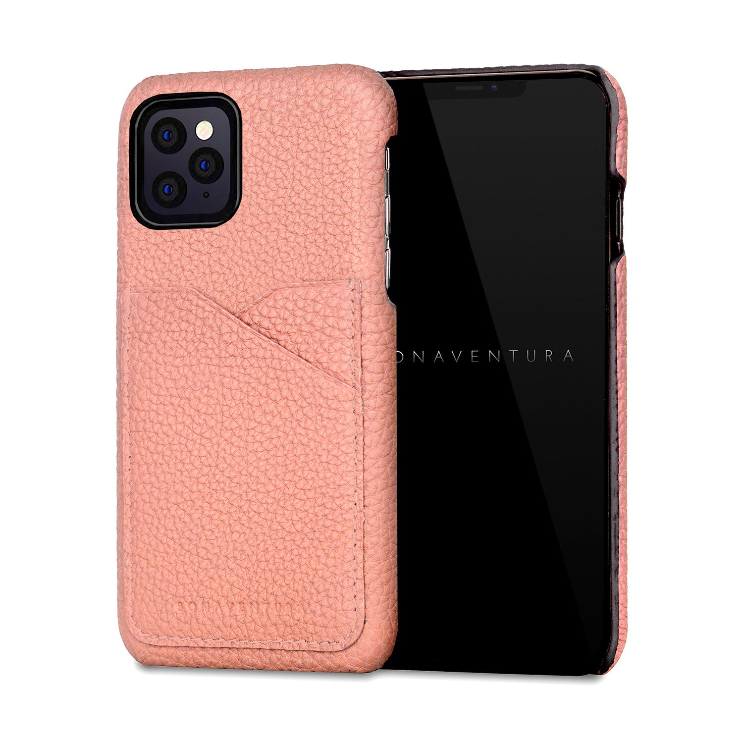 iPhone 11 Pro Back Cover Case Bottalato Leather (Coral Pink)