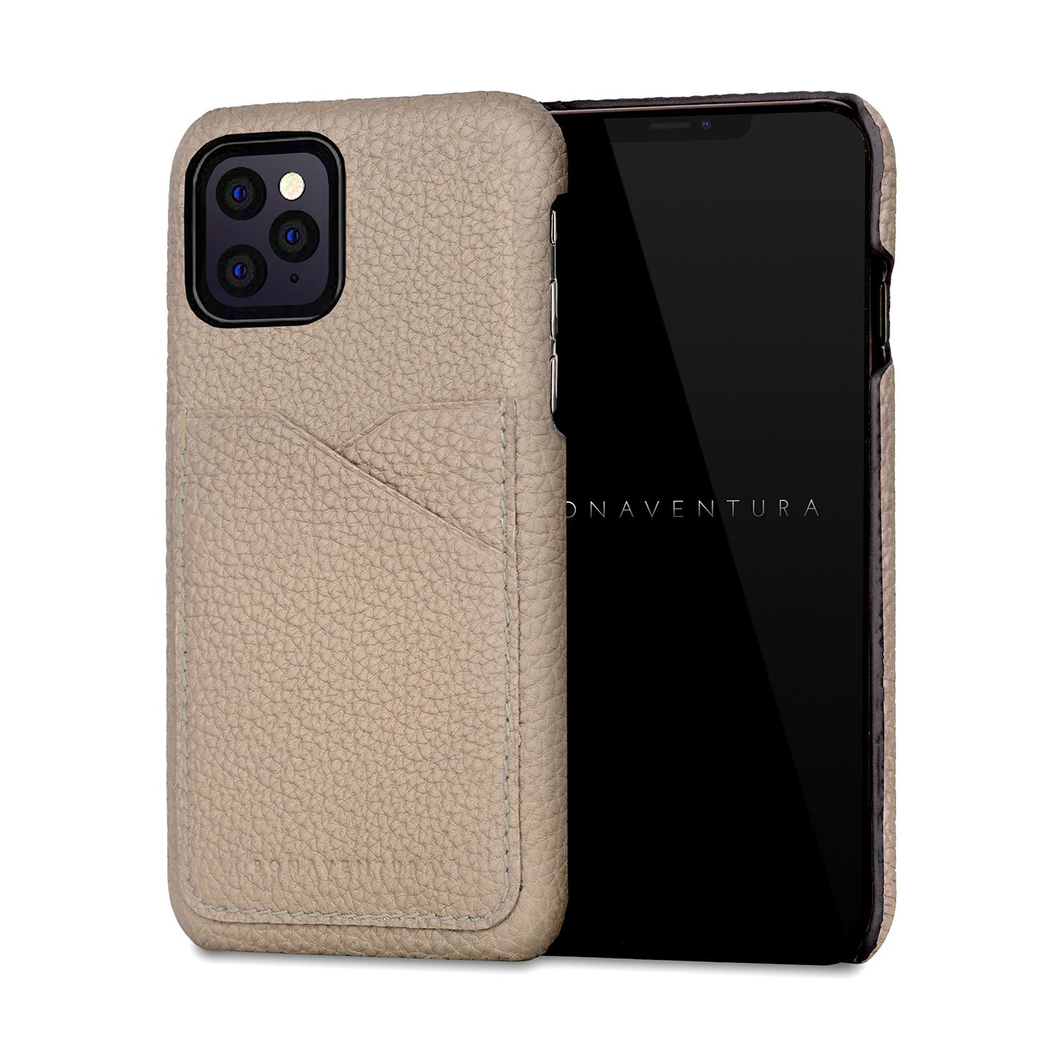 iPhone 11 Pro Back Cover Case Shrink Leather (Greige)