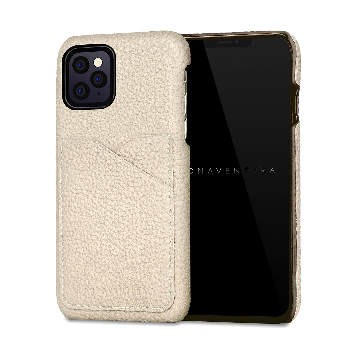 iPhone 11 Pro Back Cover Case Shrink Leather (Ivory)