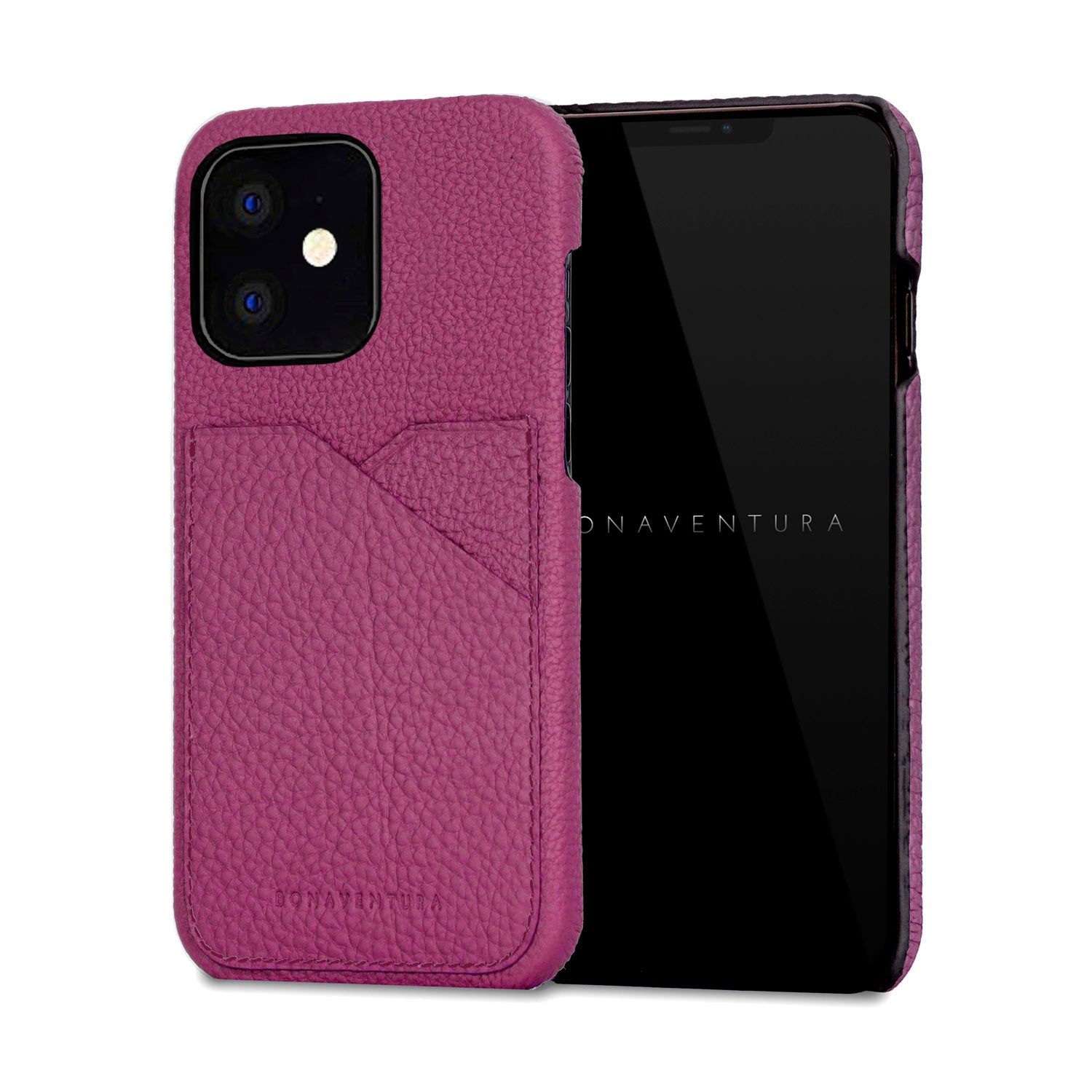iPhone 12 mini Back Cover Case Shrink Leather (Anemone Purple)