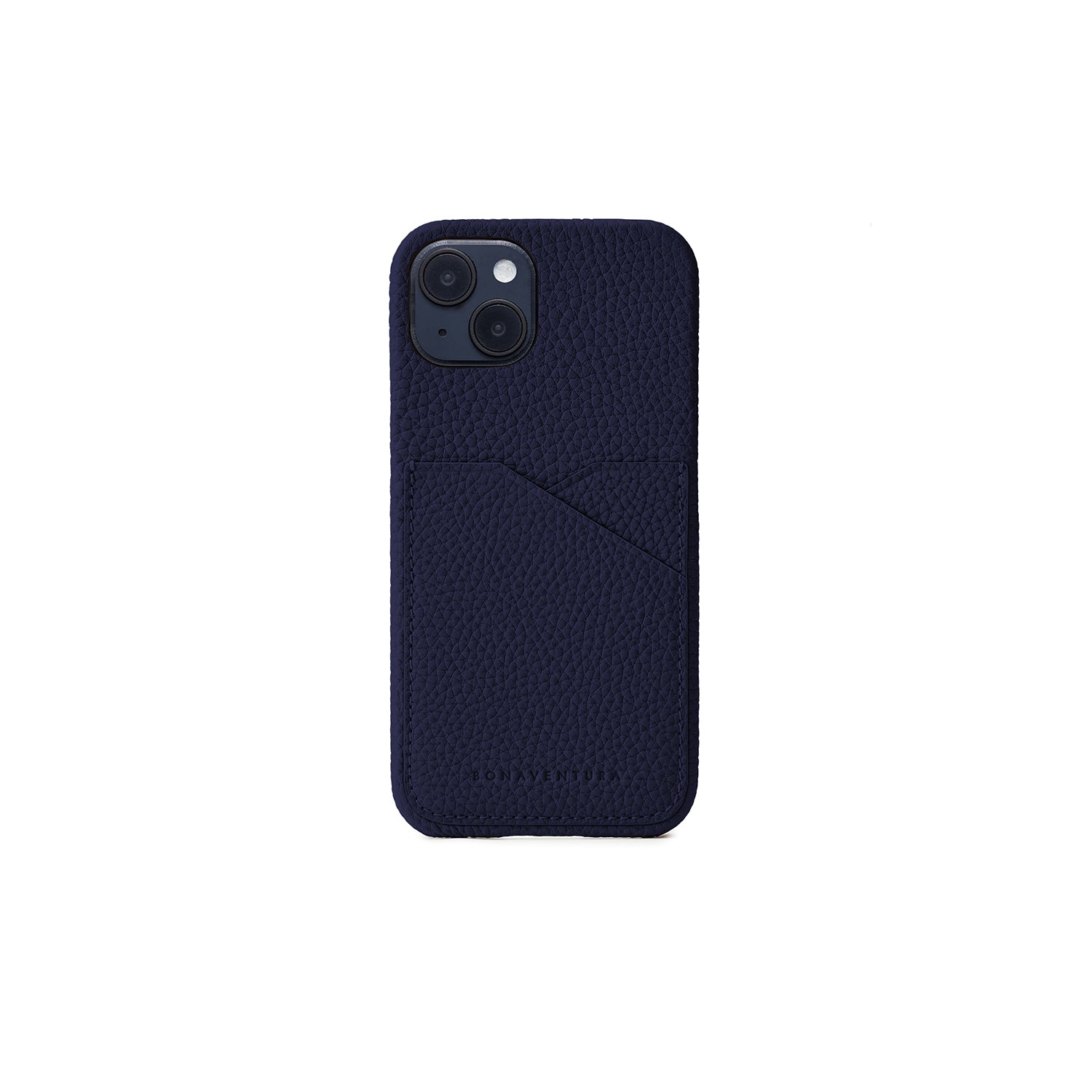 iPhone 14 Back Cover Case Bottalato Leather (Navy)