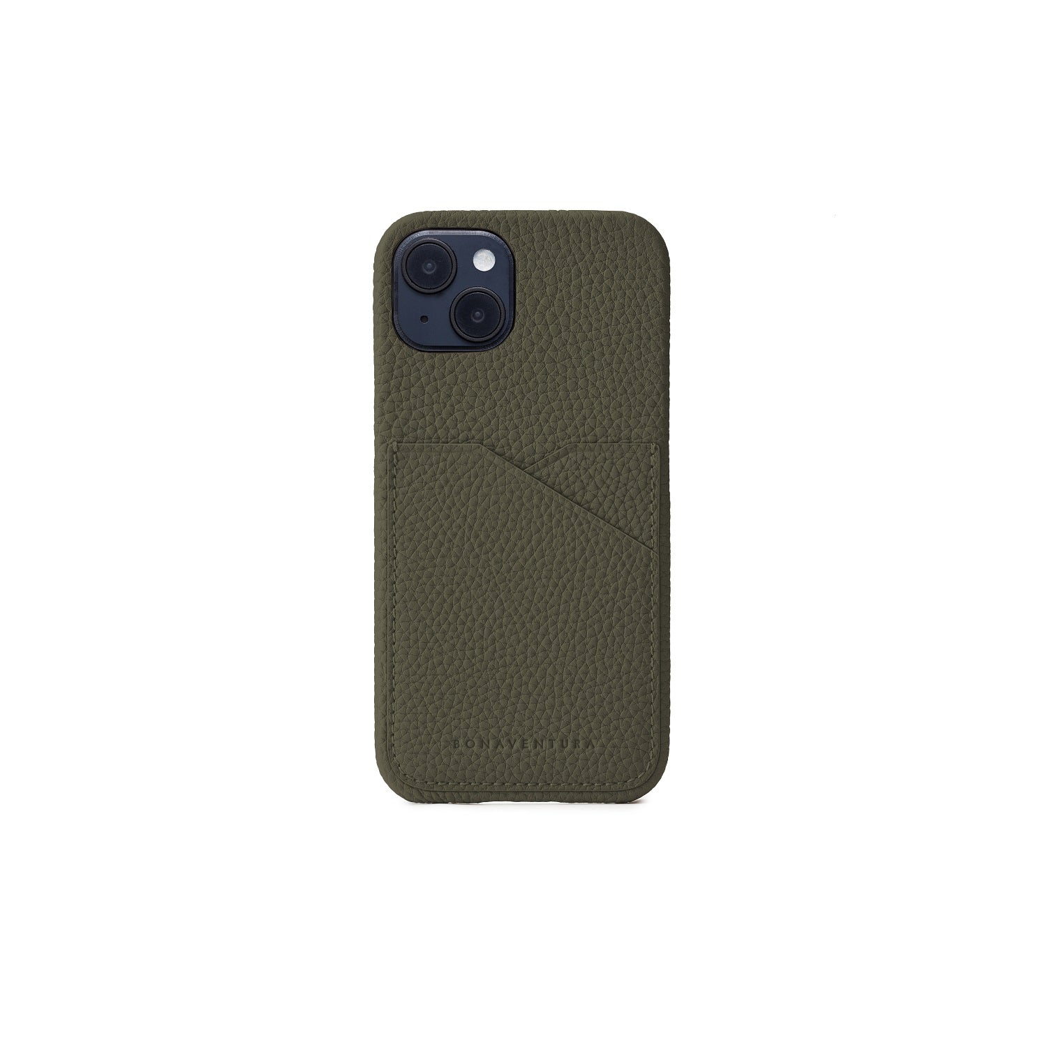 iPhone 14 Back Cover Case Bottalato Leather (Olive)