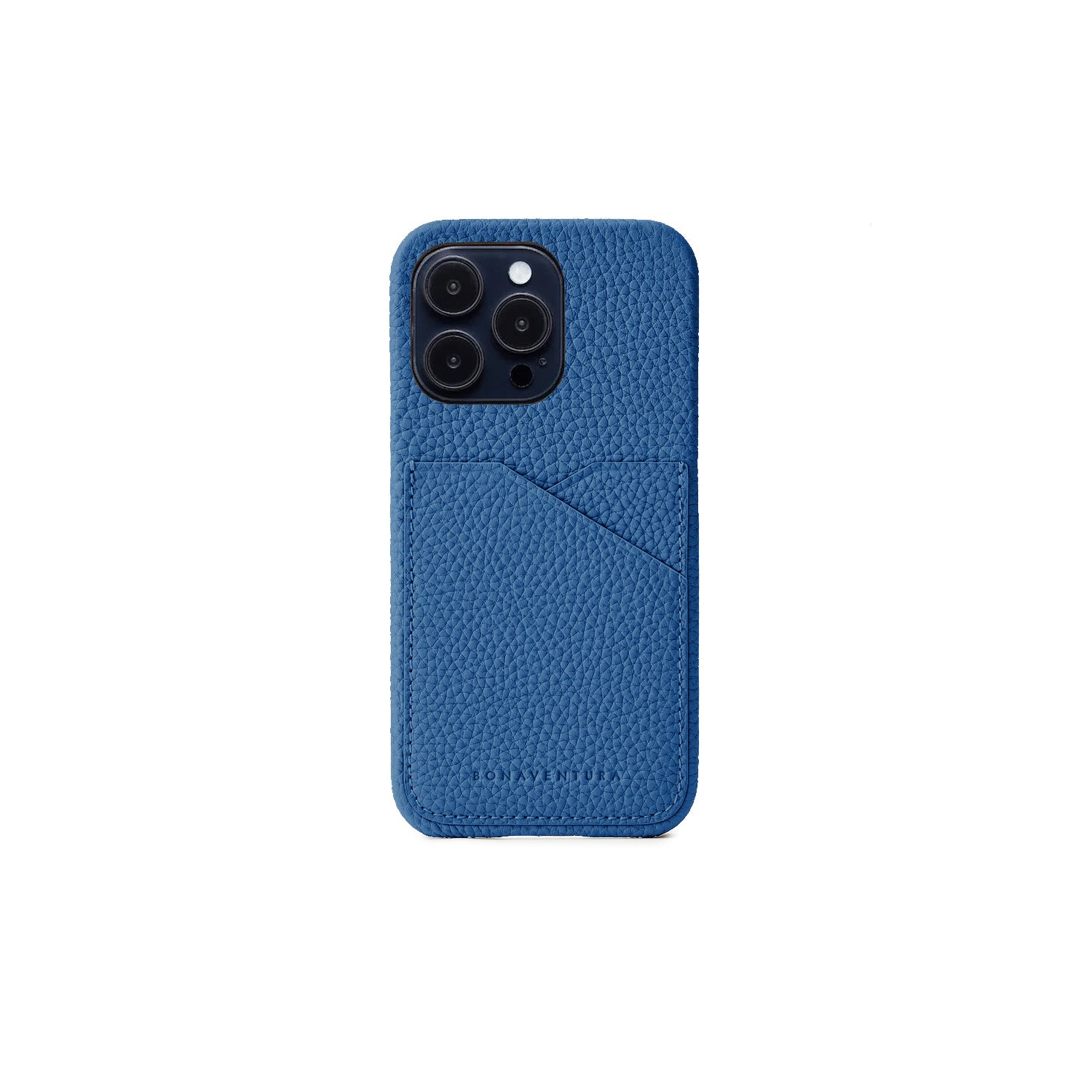 SAVOIA × BONAVENTURA iPhone 14 Pro Max Back Cover Case Bottalato Leather (Savoia Blue)