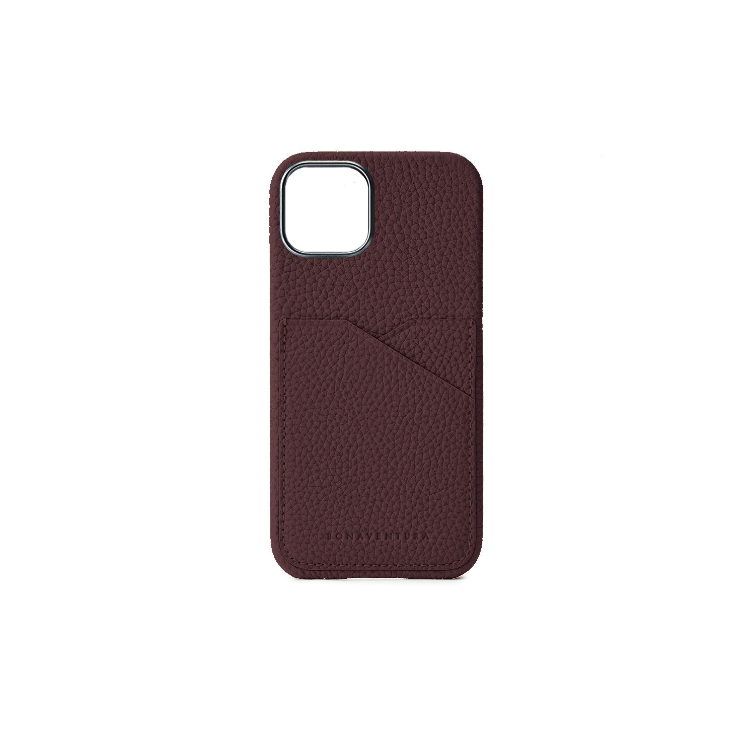 iPhone 15 Back Cover Case Shrink Leather (Bordeaux)