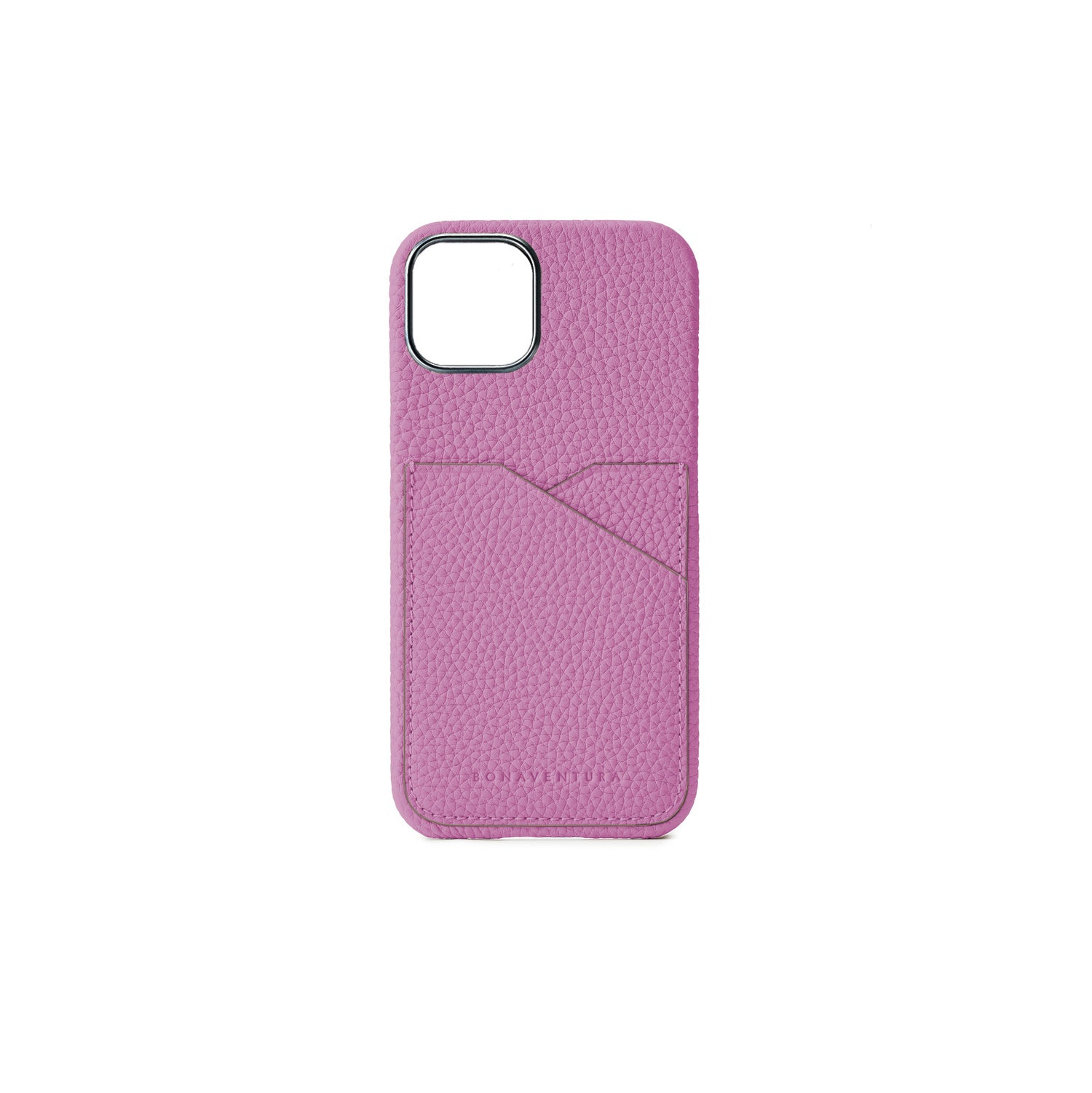 iPhone 15 Back Cover Case Shrink Leather (Pearl Purple)