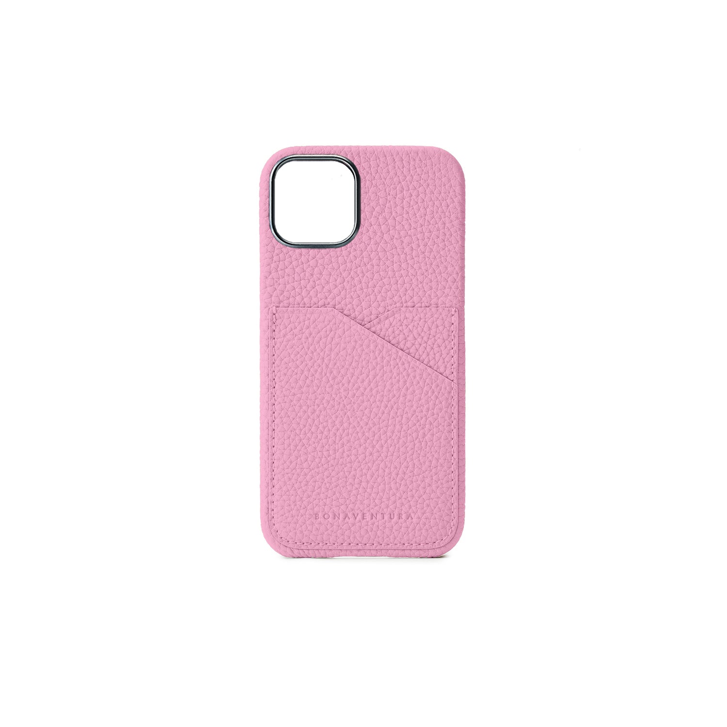 iPhone 15 Back Cover Case Shrink Leather (Taffy Pink)
