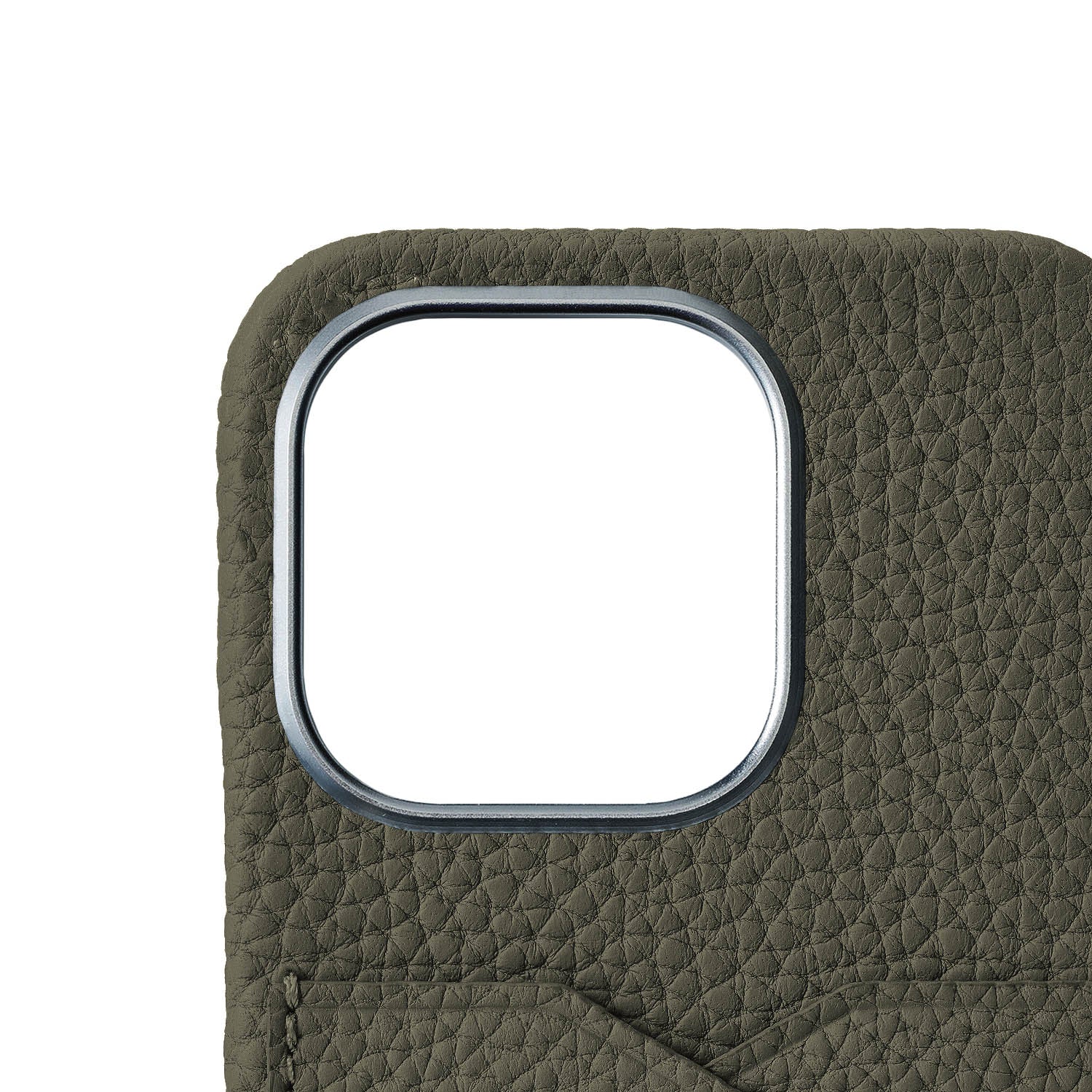 iPhone 15 Pro Back Cover Case Shrink Leather