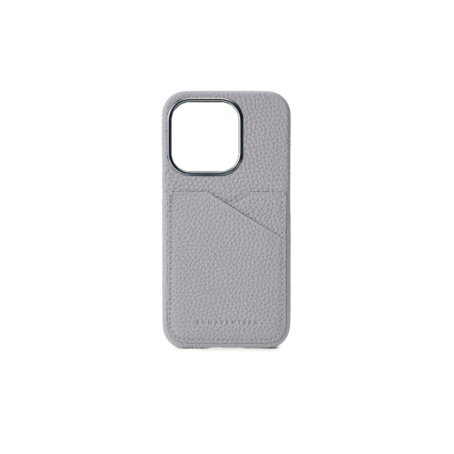iPhone 15 Pro Back Cover Case Shrink Leather (True Gray)