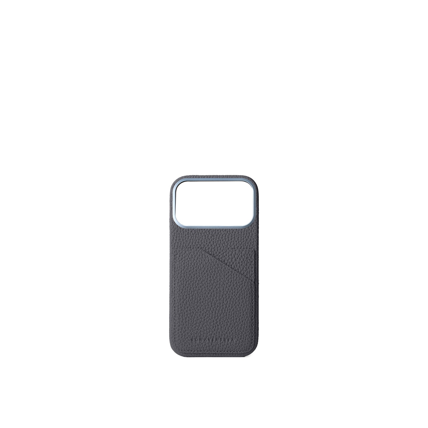 iPhone 17 Pro Max Back Cover Case Shrink Leather (Charcoal Gray)