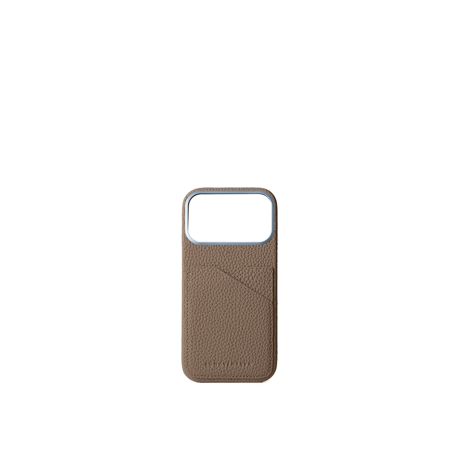 iPhone 17 Pro Max Back Cover Case Shrink Leather (Etoupe)