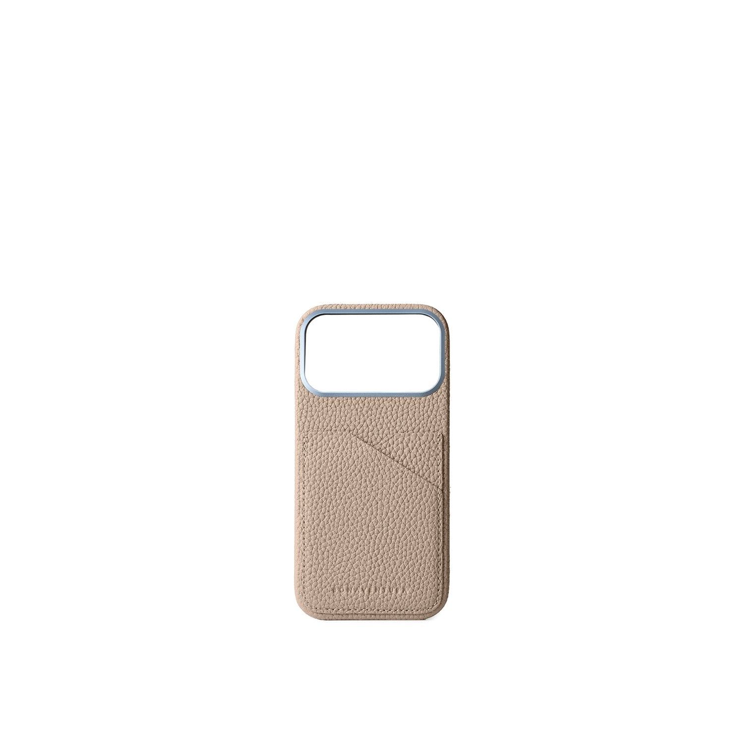 iPhone 17 Pro Max Back Cover Case Shrink Leather (Greige)