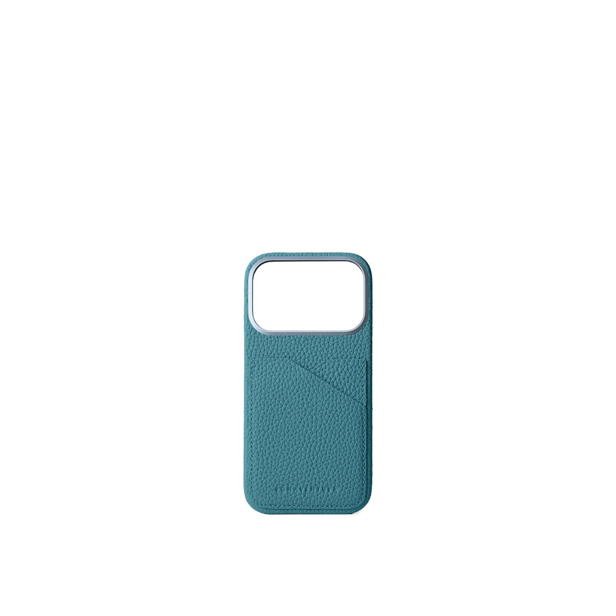 iPhone 18 Pro Back Cover Case Shrink Leather (Blue Cyan)