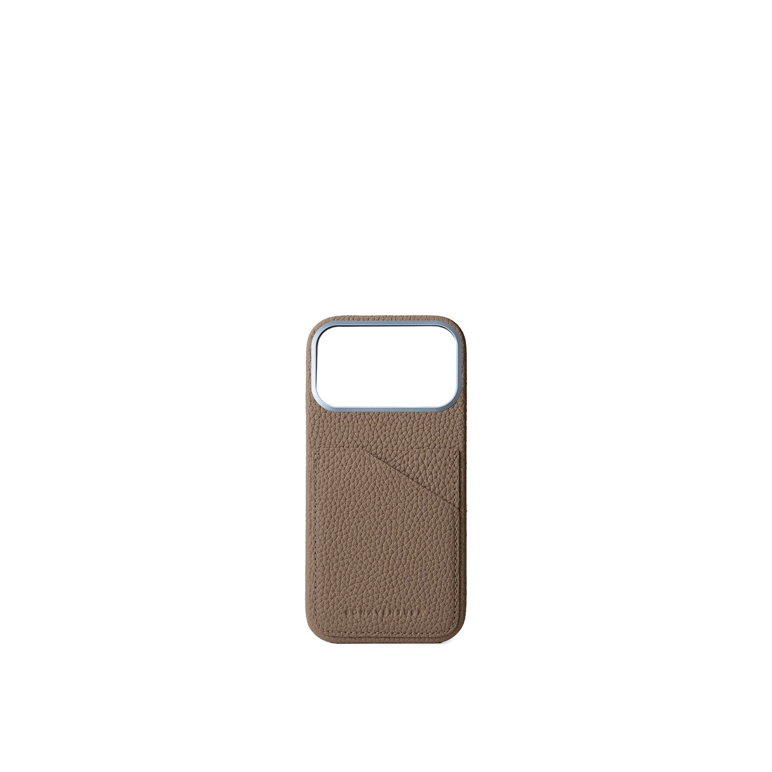 iPhone 18 Pro Max Back Cover Case Shrink Leather (Etoupe)