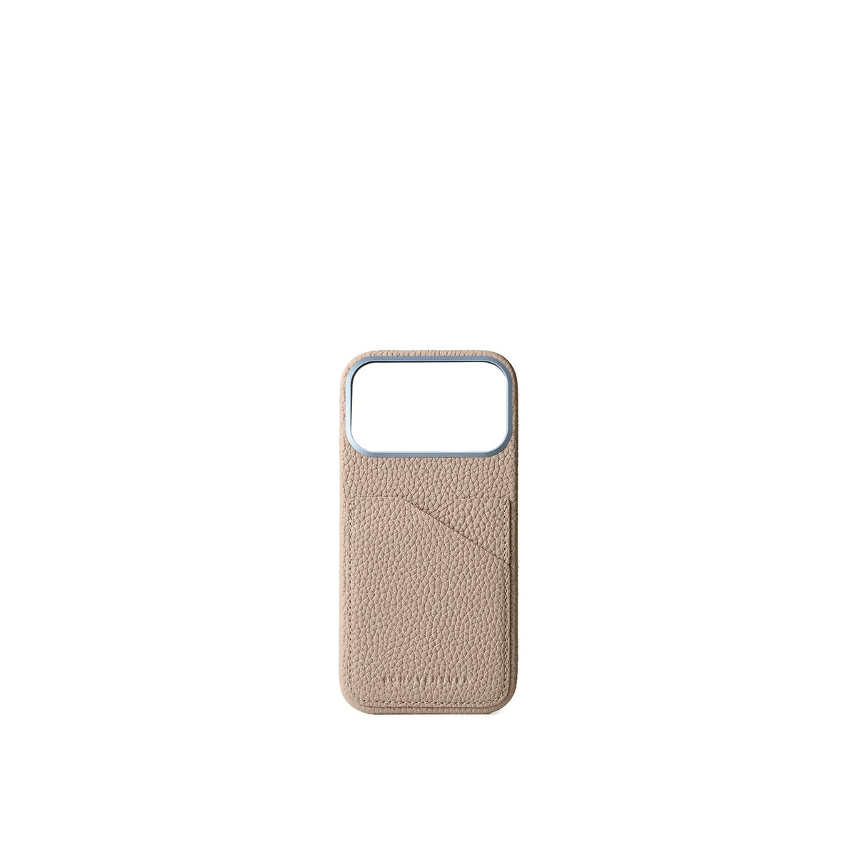 iPhone 18 Pro Max Back Cover Case Shrink Leather (Greige)