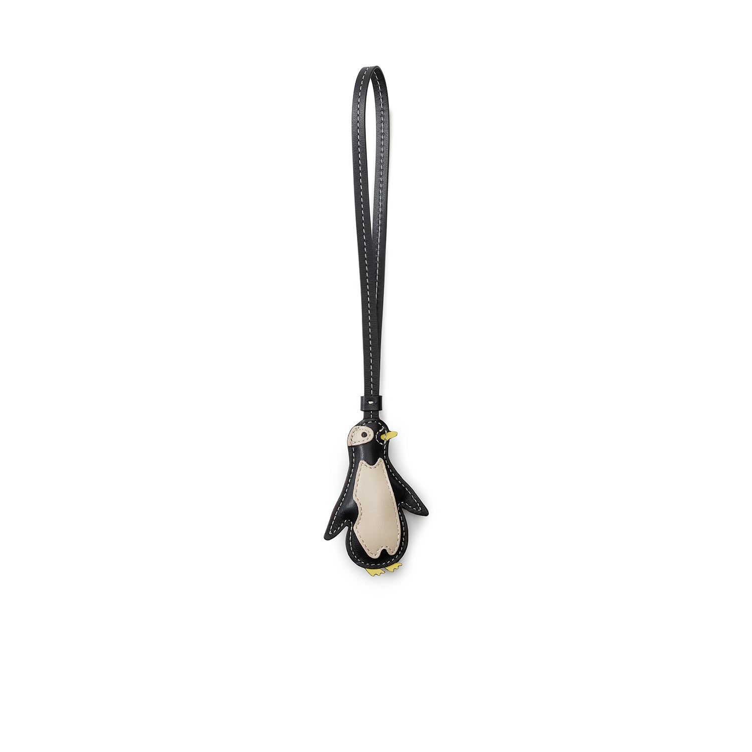Animal Penguin Charm Bottalato Leather (Black)