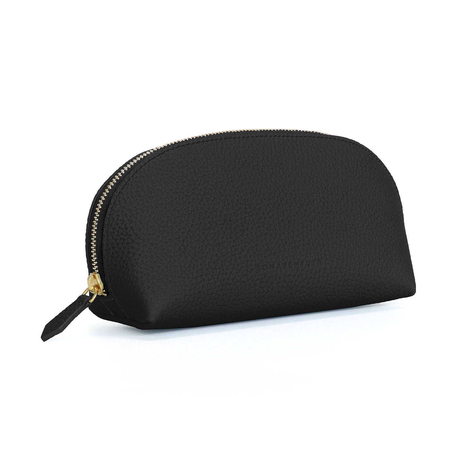 Cosmetic Pouch Bottalato Leather (Black - Small)