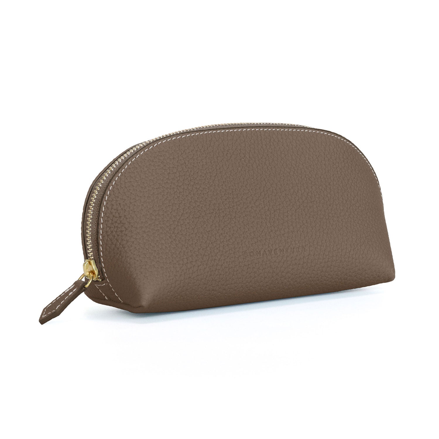 Cosmetic Pouch Bottalato Leather (Etoupe - Small)