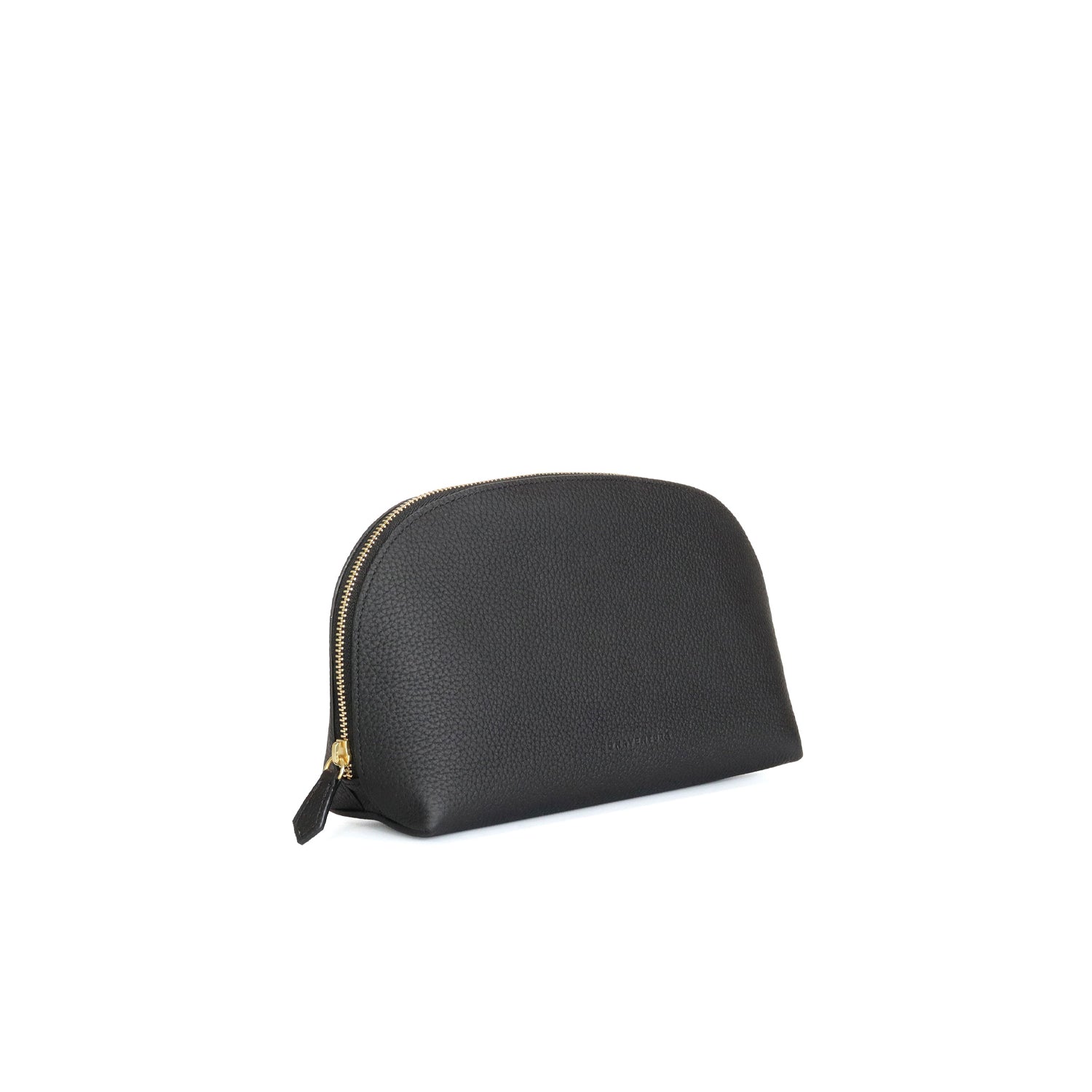 Cosmetic Pouch Bottalato Leather (Black - Large)