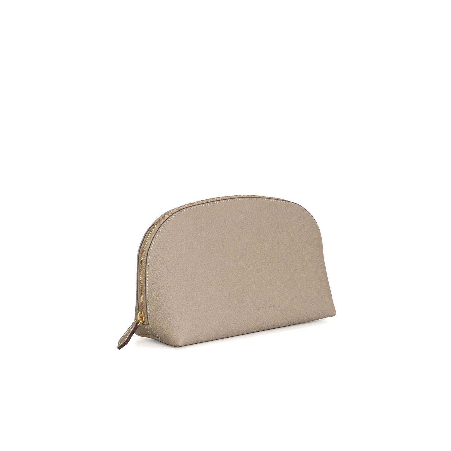 Cosmetic Pouch Bottalato Leather (Greige - Large)