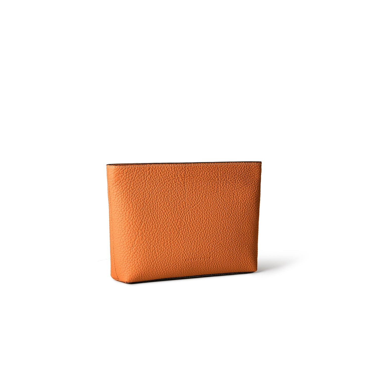 Square Pouch Bottalato Leather (Orange - Small)