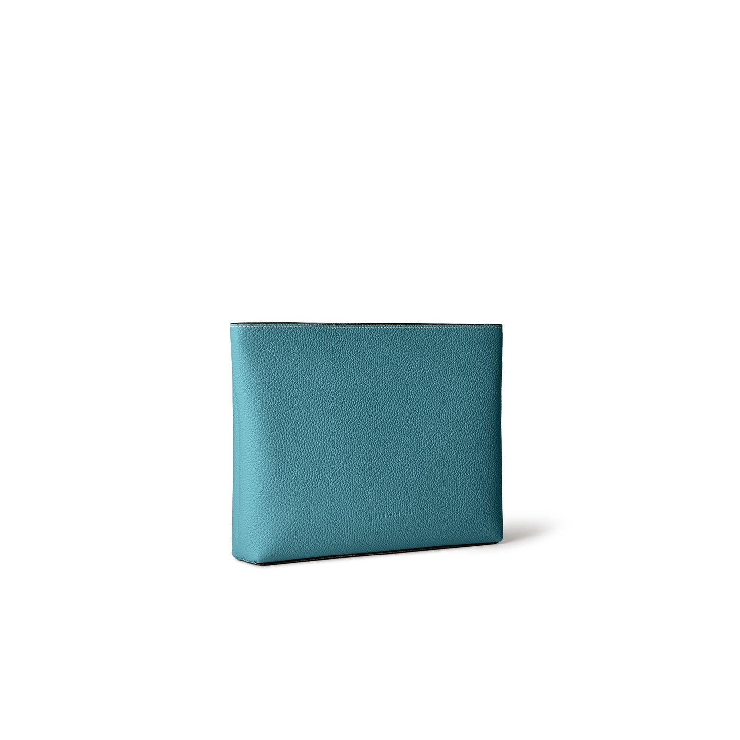 Square Pouch Bottalato Leather (Blue Cyan - Medium)