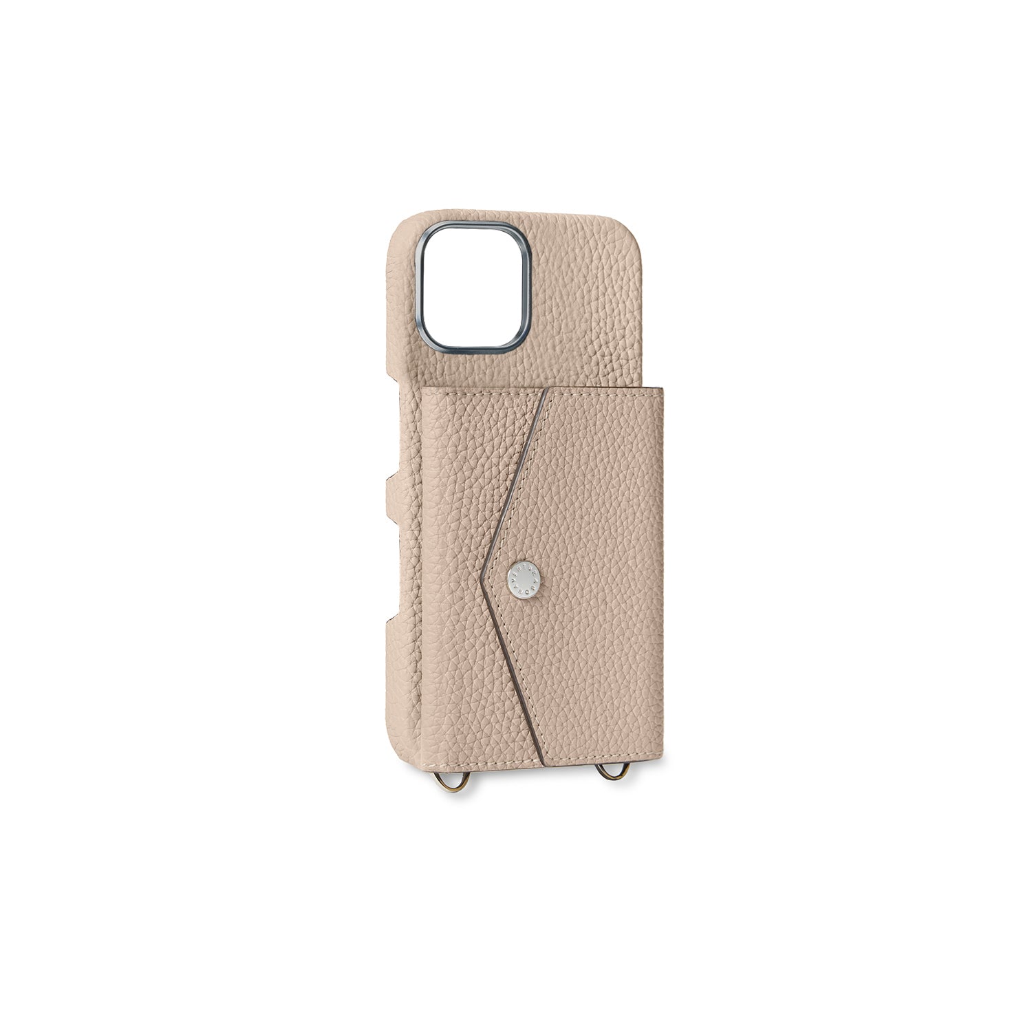 iPhone Funda trasera con cierre de botón a presión y piel encogidaiPho