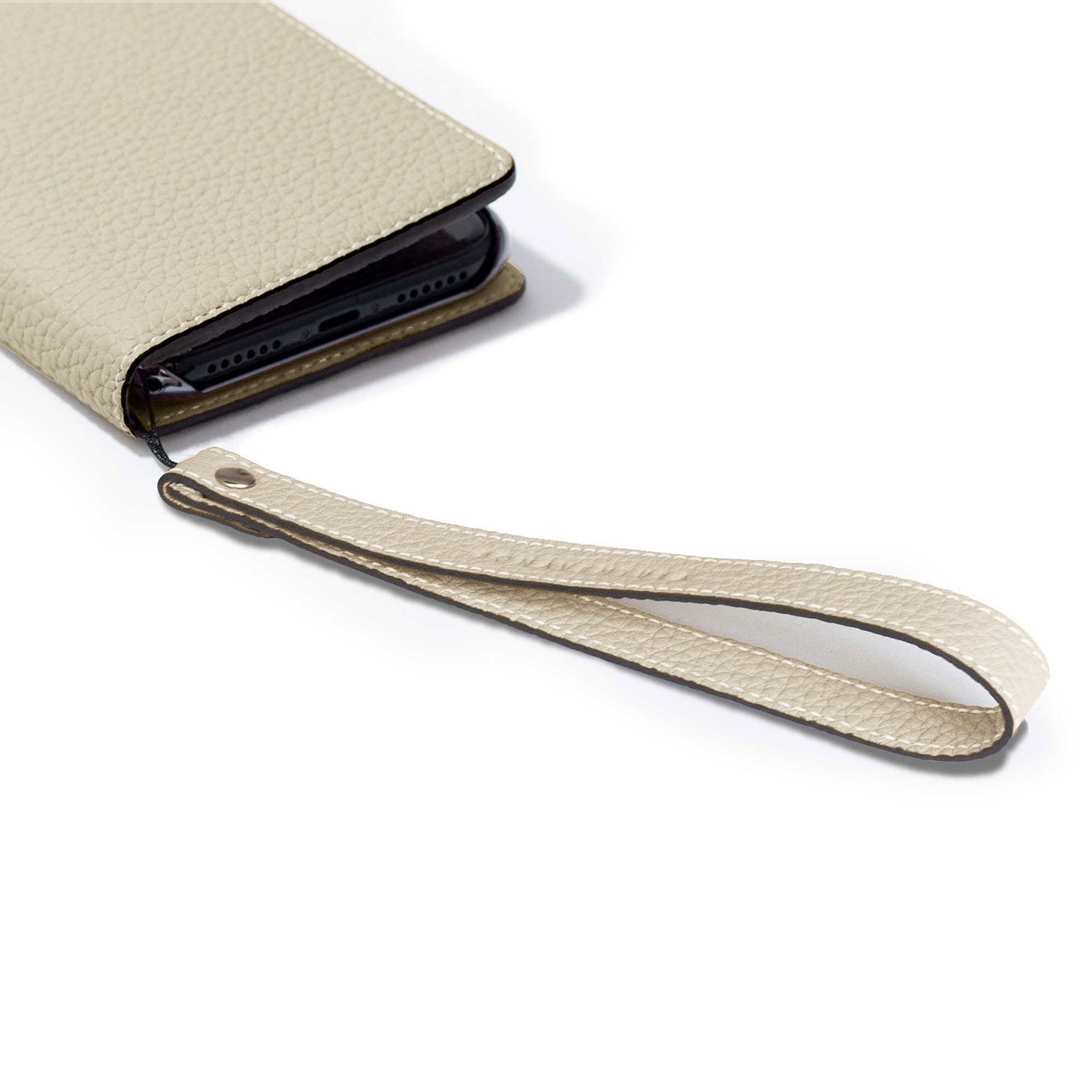 Wrist Strap Shrink Leather (Ivory - Long)