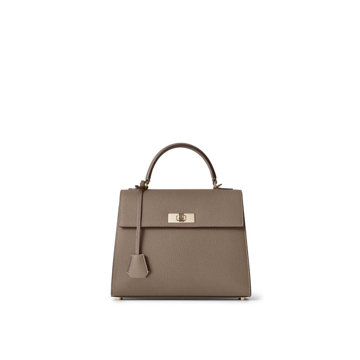 Vittoria Top Handle Bag Shrink Leather (Etoupe - Small)