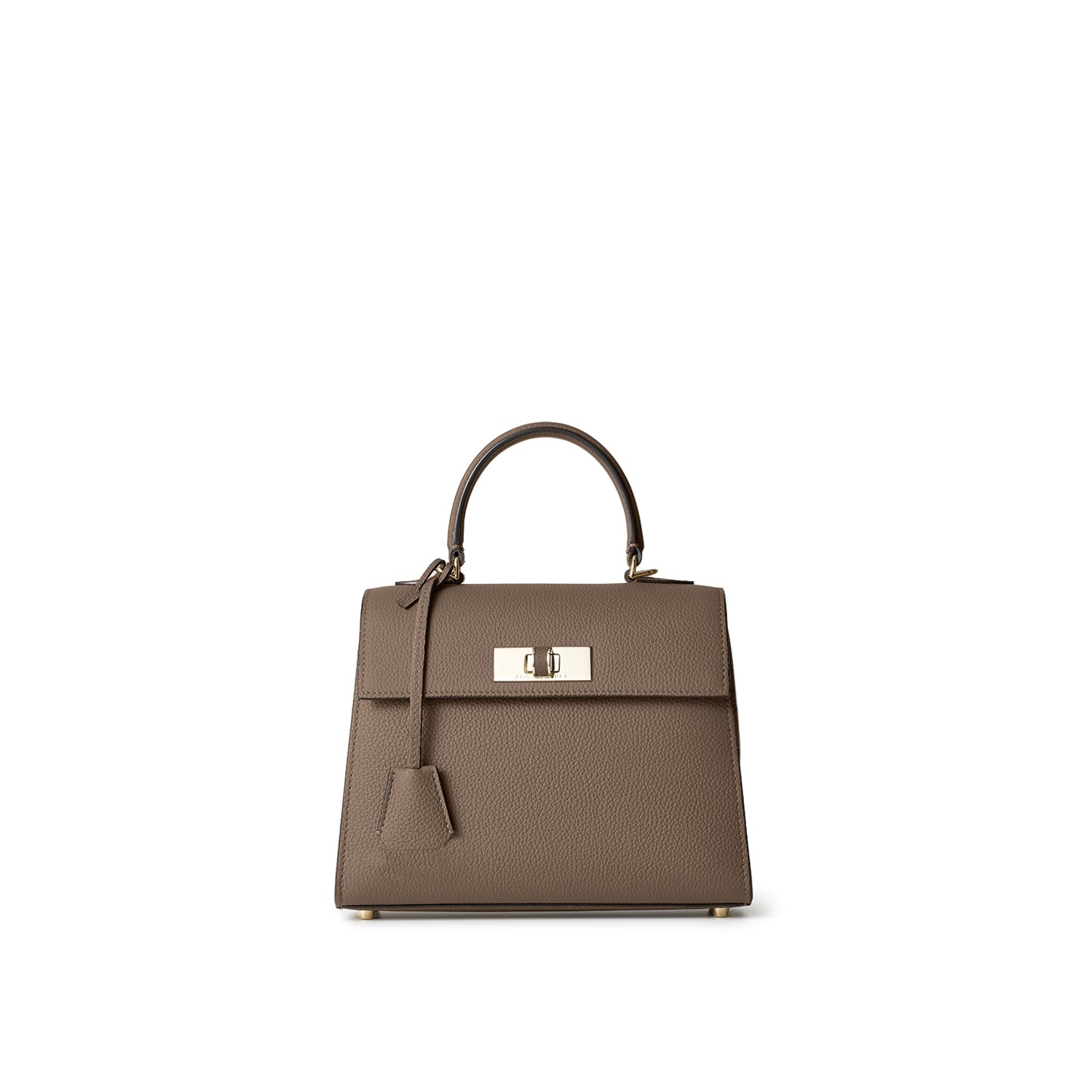 Vittoria Top Handle Bag Shrink Leather (Etoupe - Mini)
