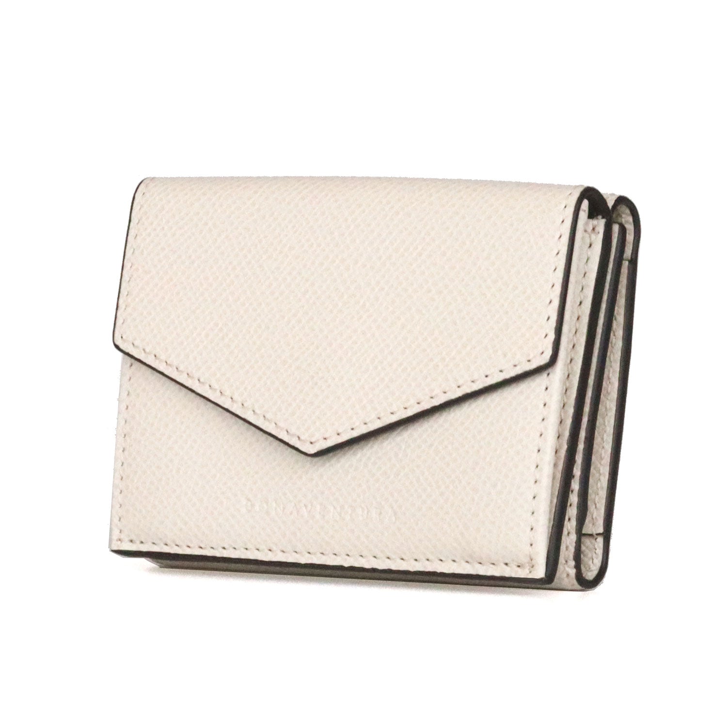Small Wallet Nobile Leather (White × Black)