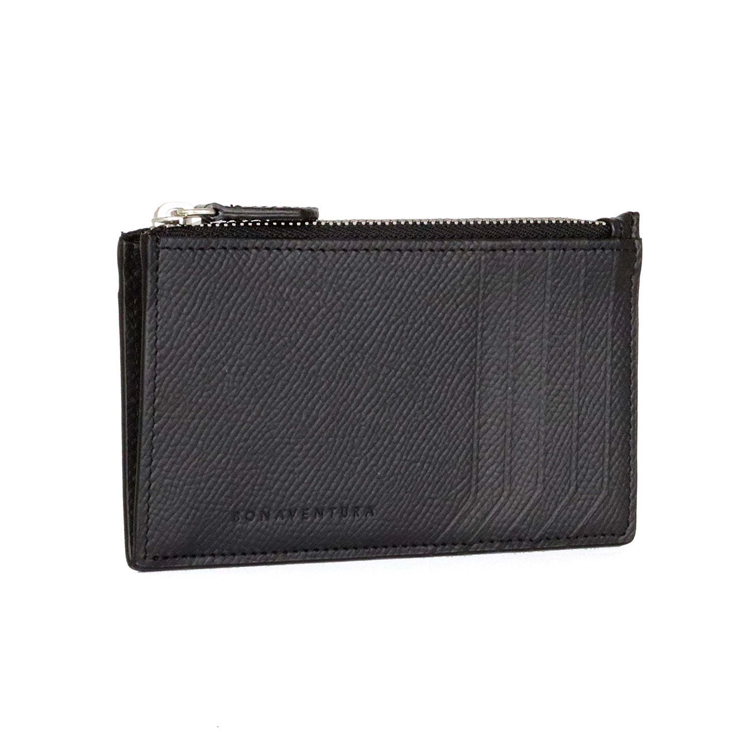 Mini Zip Wallet Nobile Leather (Black)