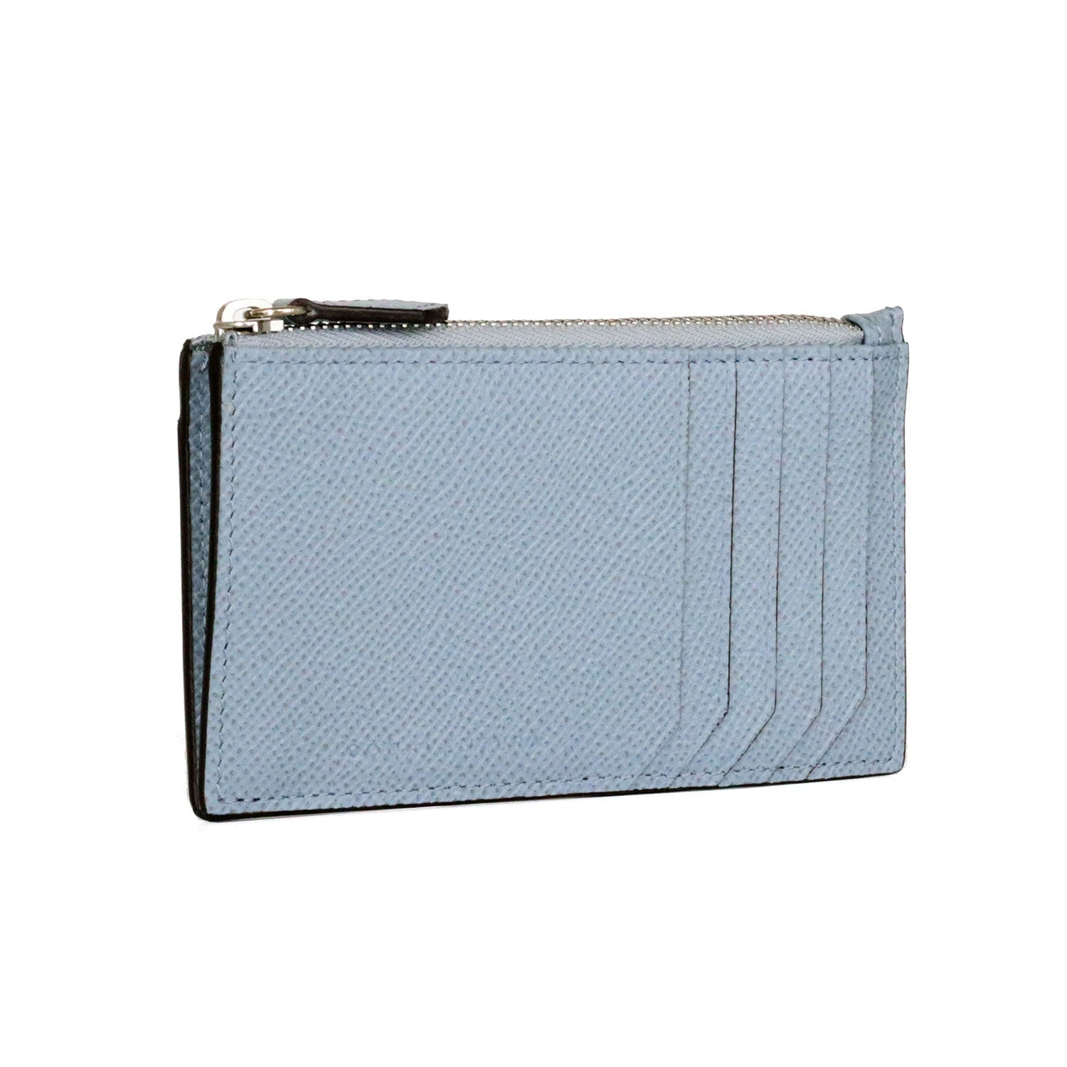 Mini Zip Wallet Nobile Leather (Blue Lin)